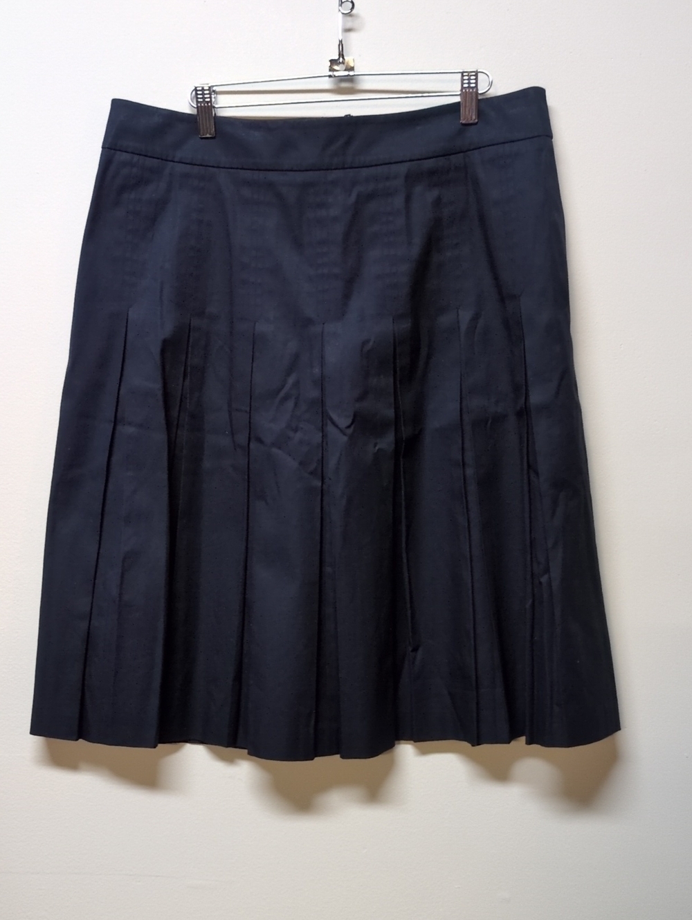 Brooks Brothers Navy Pleated Skirt, Size 14